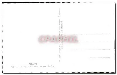 Royan — Front nad morzem i jego ogrody — M. Derjaud, Bordeaux — Rewers