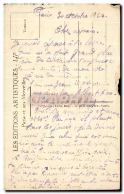 Paris - L'Hôtel de Ville et le Pont d'Arcole — éditeur LIP, n° 39 — Achterkant