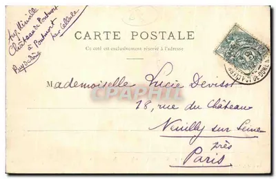 Castelo de Chazeron — Auvergne — editor Garel alné, Bazar, Clermont-Ferrand, n°122 — Verso