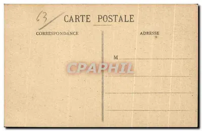 Randan - O Castelo — estátua do leão — Auvergne, editor Auvergne, n° 766 — Verso