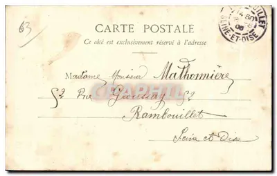 Auzat-sur-Allier - Castelo Cocu — Auvergne, editor Imp. Boucheron et Vessely — Verso