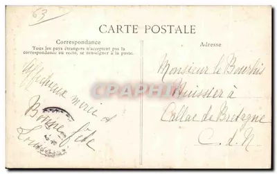 Deux enfants en costume d'Auvergne — scène de studio — éditeur V.D.C. n°36 — Verso