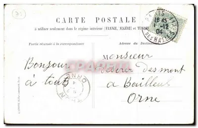 Avenue de l'Opéra — Paryż — wydawca L'Orphée, nr 9 — Rewers