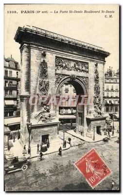 Paris (10º arrt) — A Porta Saint-Denis, Boulevard Saint-Denis — C. M. — n°1209