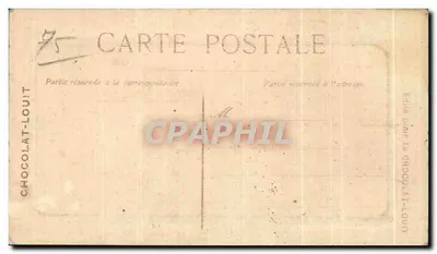 Überschwemmungen in Paris 1910 — Quai de la Ranée — Verlag Chocolat-Louit — Rückseite