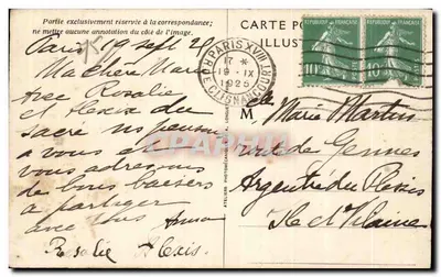 Basiliek van het Heilig Hart van Montmartre — Beeld van het Heilig Hart van Michel — V.N. N° 30 — Achterkant