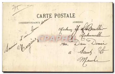 Paris – Cour du Carrousel e Palácio do Louvre (Ministério das Finanças) – M. J. — Verso