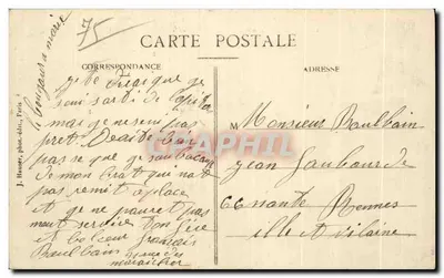 A Cheia do Rio Sena (Janeiro-Fevereiro 1910) — A Rue de Lyon sob água — J. Hauser, fot. edit., Paris — Verso