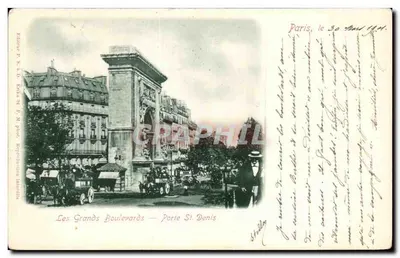 Os Grandes Boulevards — Porta Saint-Denis — Kailer & F. M. fot. Reprodução proibida