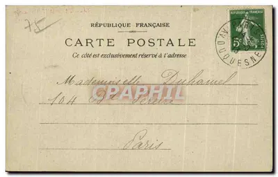 Fontaine Médicis — Paris — Carte Photo & Chocolat de la Cie Coloniale — Verso