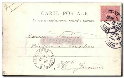 Bois de Boulogne — Castelo de Bagatelle — C. L. C. Carguèrite — Verso