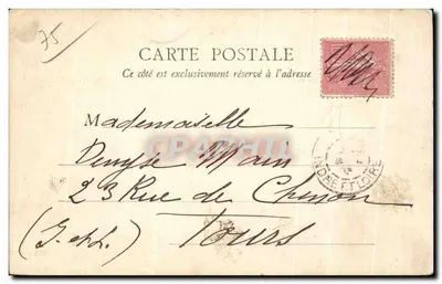 Parigi — La Senna, vista scattata dal Ponte dei Santi-Padri — B.J.C., Parigi, n°100 — Verso