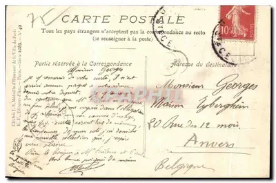 O Velho Montmartre — Retiro tranquilo. Parque da rue Cortot — n° 16. 5 Junho 1904 — Verso