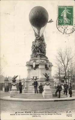 Monumento de Bartholdi — Paris — editor F.F. n°49 M bis