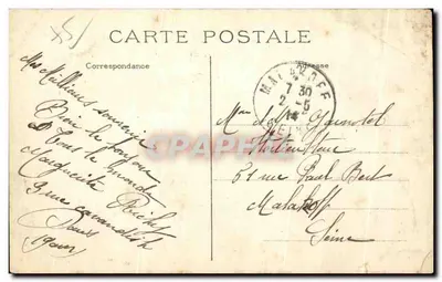 Paris (19e) - Place Armand Carrel — Statue de Jean Mace, éditeur L.H. — Verso