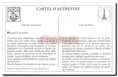PARIS — O Grand Palais — LL. — Verso