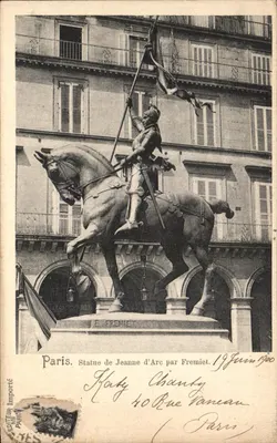 Paris. Estátua de Joana d'Arc por Fremiet — 19 Fevereiro 1900 — Editor Paris