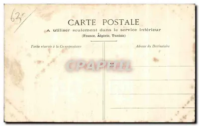 Pontaumur - Village of Miremont — Auvergne, publisher Blanchet, series number not visible — Back