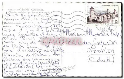 Caminho de mula em alta montanha — Chamonix — Edições Andis, Grenoble — Verso