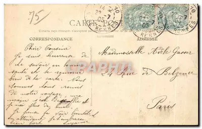 PARIS - A Bolsa — Proclès C. Jeangette, n°65 — Verso