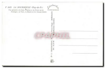 La Bourboule (Puy-de-Dôme) — widok ogólny — Élécé — Rewers