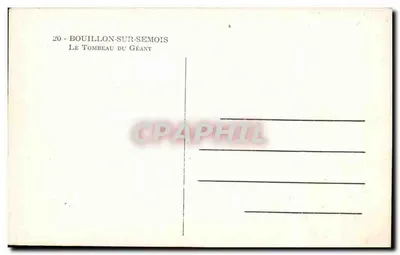 Bouillon-sur-Semois — La Tomba del Gigante — Verso
