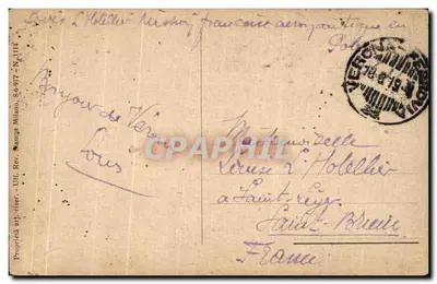 Stara pocztówka Verona Pomnik Wiktora Emanuela — Rewers