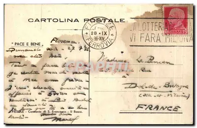 Fiesole - Klasztor Świętego Franciszka - Il Bosco — Karta pocztowa — Rewers