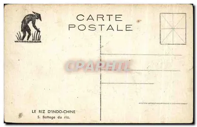 Battage du riz — scène de récolte — éditeur : LE RIZ D'INDO-CHINE, n°5 — Verso