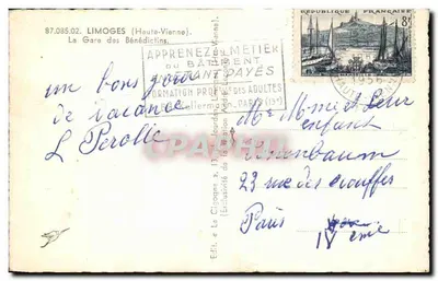 La Cigogne — Gara Benedyktynów — Édit. La Cigogne — Rewers