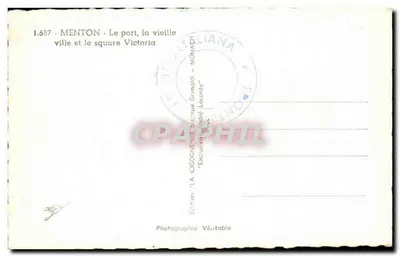 Menton — Port — Stare Miasto — Wydawnictwo Cigogne, nr 1.687 — Rewers