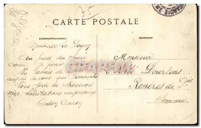 Montmartre — Square Saint-Pierre — G. C. A. Paris n°516 — Verso