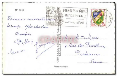 Bagnoles-de-l'Orne — Lembrete — Editor Creff, n° 1213 — Verso