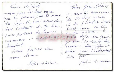 Therme van BAGNOLES-de-l'ORNE — legende met een paard en een man — J. Combe — Achterkant