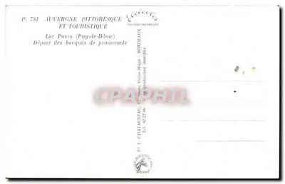 Lago Pavin — Puy-de-Dôme — Editor Elcée, n° P. 781 — Reverso