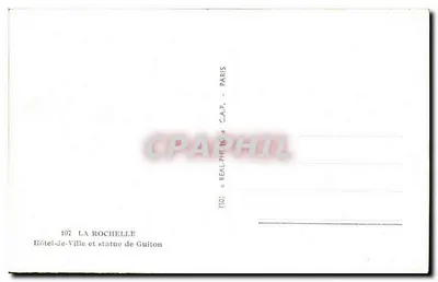 La Rochelle — Hotel-de-Ville e statua di Guiton — C.A.P. Parigi — Verso
