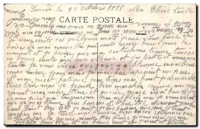 Bilhete postal antigo Bourbon Lancy L Hospice d Aligre La Chapelle — Verso