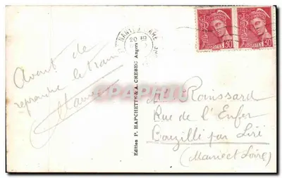 Angers - Dom Adama, starożytny dom z XVII wieku — Wydawnictwo P. Hapchette & A. Crébec — Rewers