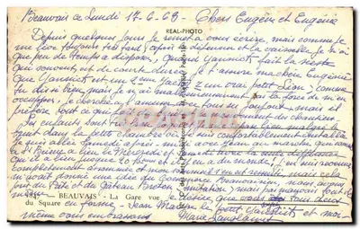 Beauvais — Stacja kolejowa widziana z placu — wydawca Cap, nr 484 — Rewers