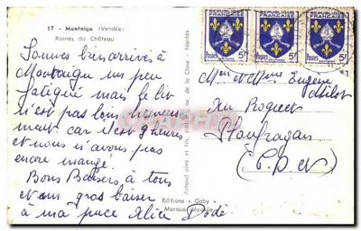 Ruiny zamku — Montaigu (Vendée) — Wydawnictwo Gaby — Rewers