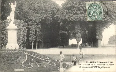 St-Germain-en-Laye — Estátua do Amor e perspectiva do Boulingrin — editor B. (n°15)