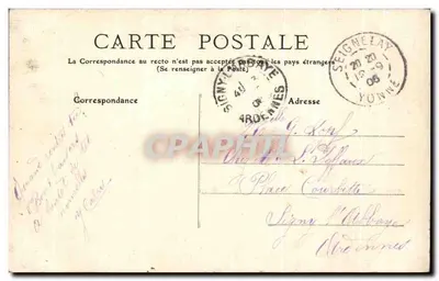 Auxerre - Dzielnica św. Germain — widok brzegu i kościoła — wydawca nieznany, nr 83 — Rewers