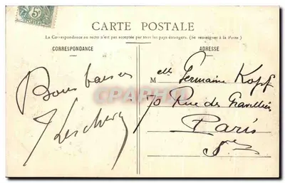 Mont Dore — As Chaminés do Diabo — Lib. Bougé-Béal, 21, Rue de l'Écu, Clermont-Ferrand — Verso