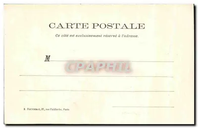 Abbaye de St-Denis — porównanie XVII wieku i XX wieku — Wydawca F. POCYDEWAT, Paryż — Rewers