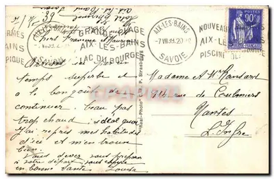 Gorges do Sierroz — O Barco LL — Bilhete postal antigo Photo — Verso