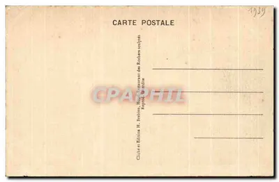 Cartolina d'epoca Rotheneuf I Rochers scolpiti Il Mostro marino che divorò l'ultimo dei — Verso
