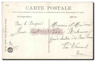 Dreux (Eure-et-Loir) — A Caixa de Economia (Estilo Renascentista) — Editor Rose, n° 7 — Verso