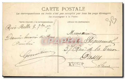 Calvados, jego skały i falisy — Nowa Panna z Fontenailles — Wydawca C.P.B. nr 12 — Rewers