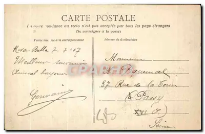 Folha da Senhorita de Fontenailles — Ao redor de Bayeux — A.D. 24 — Verso
