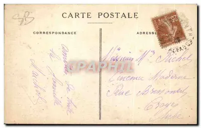 Trouville — Rücklicht in den schwarzen Felsen — G. F., Le Havre, n°108 — Rückseite